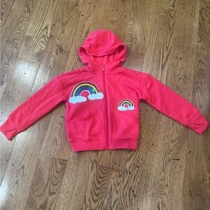 Kids Rainbow Hoodie - Red